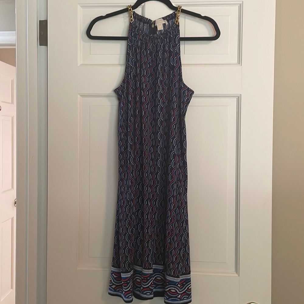 Michael Kors red white & blue swing dress